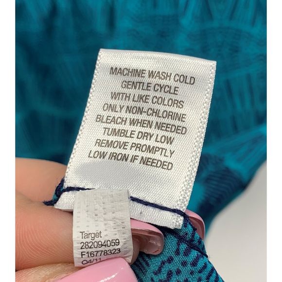 Dress Teal Scoop Neck cris cross back - Picture 5 of 5